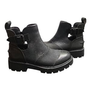 UGG Stockton Black Ankle Boots with Buckle